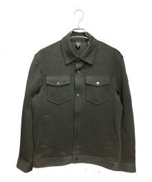 MOOSE KNUCKLES（ムース ナックルズ）の古着「Woodland Trucker Over Shirt/ボンディングトラッカージャケット」｜ブラック