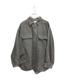 POLIQUANT（ポリクアント）の古着「THE DEFORMED DENIM FATIGUE SHIRT JACKET/デニムファティーグシャツジャケット」｜ブラック