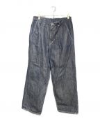 Graphpaperグラフペーパー）の古着「Selvage Denim Two Tuck Pants/セルビッジデニム2タックパンツ」｜インディゴ