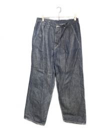 Graphpaper（グラフペーパー）の古着「Selvage Denim Two Tuck Pants/セルビッジデニム2タックパンツ」｜インディゴ