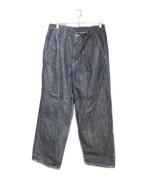 Graphpaper（グラフペーパー）Graphpaper (グラフペーパー) Selvage Denim Two Tuck Pants/セルビッジデニム2タックパンツ インディゴ サイズ:3の古着・服飾アイテム