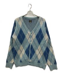 Needles（ニードルズ）の古着「Mohair Cardigan Argyle(モヘヤ カーディガン アーガイル)」｜ブルー