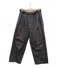 Graphpaper (グラフペーパー) COLORFAST DENIM BELTED PANTS インディゴ サイズ:1