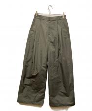 AMOMENTO (アモーメント) TWO TUCK BALLOON PANTS/ツータックバルーンパンツ グレー サイズ:M