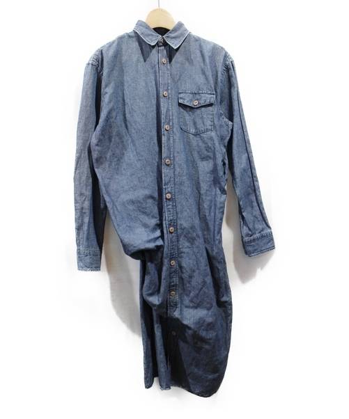 中古 古着通販 Junya Watanabe Comme Des Garcons ジュンヤワタナベ コムデギャルソン シャーリングデニムシャツ ワンピース ブルー サイズ Xs ブランド 古着通販 トレファク公式 Trefac Fashion