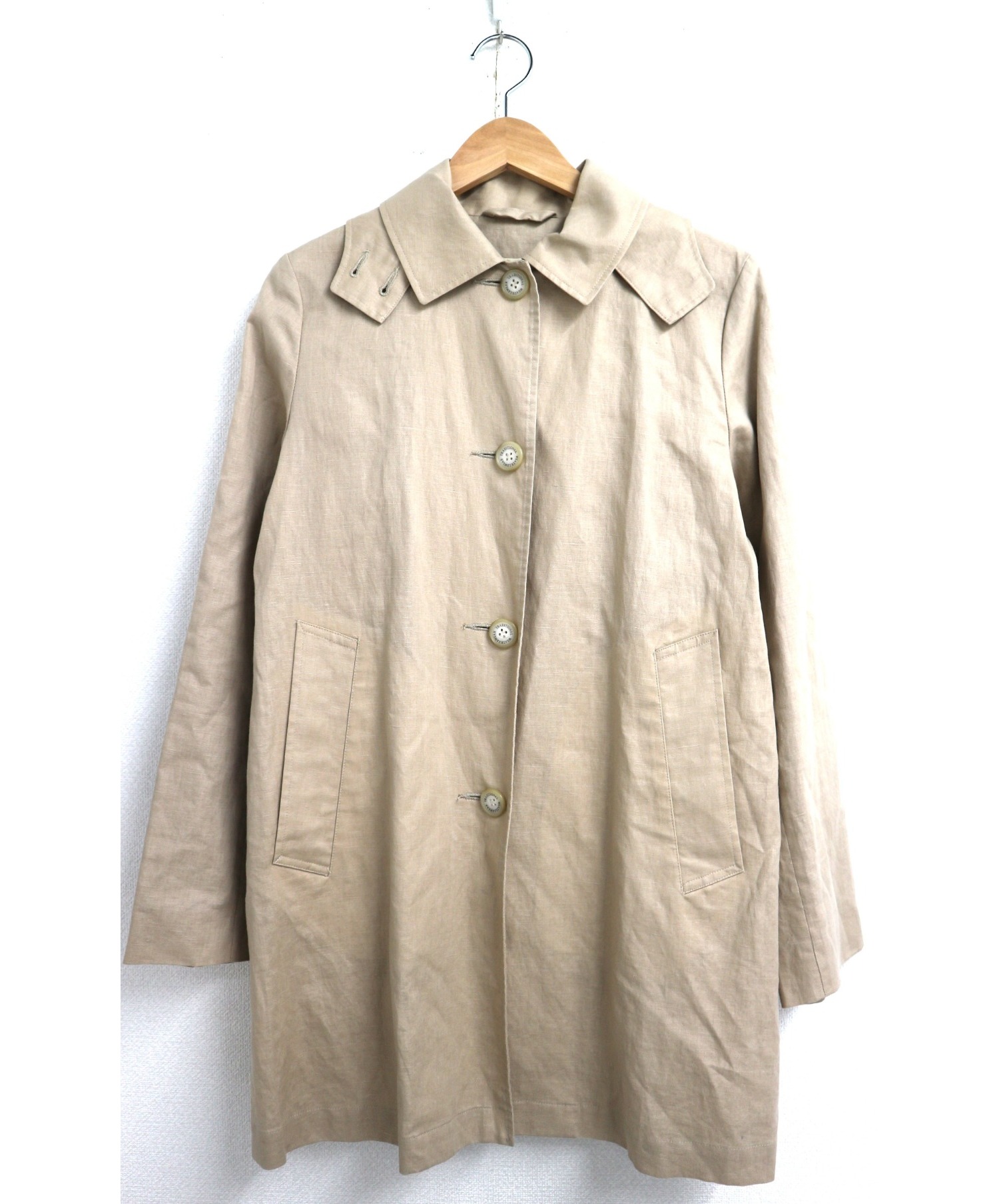 中古 古着通販 Traditional Weatherwear トラディショナルウェザーウェア コットンリネンステンカラーコート ベージュ サイズ 34 Dudley ブランド 古着通販 トレファク公式 Trefac Fashion