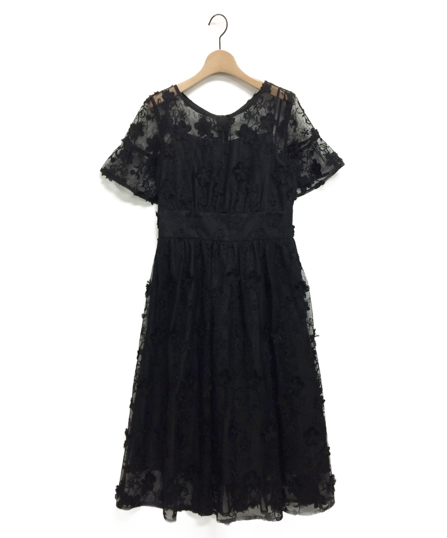 中古 古着通販 Jill By Jillstuart ジルバイジルスチュアート ホールレースワンピース ブラック サイズ M 参考価格 17 000 税 ブランド 古着通販 トレファク公式 Trefac Fashion