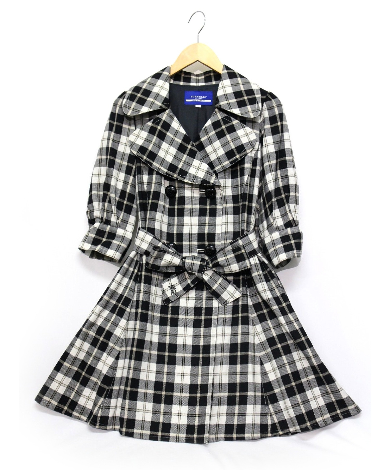 中古 古着通販 Burberry Blue Label バーバリーブルーレーベル S Sチェックワンピース ブラック サイズ 38 ブランド 古着通販 トレファク公式 Trefac Fashion