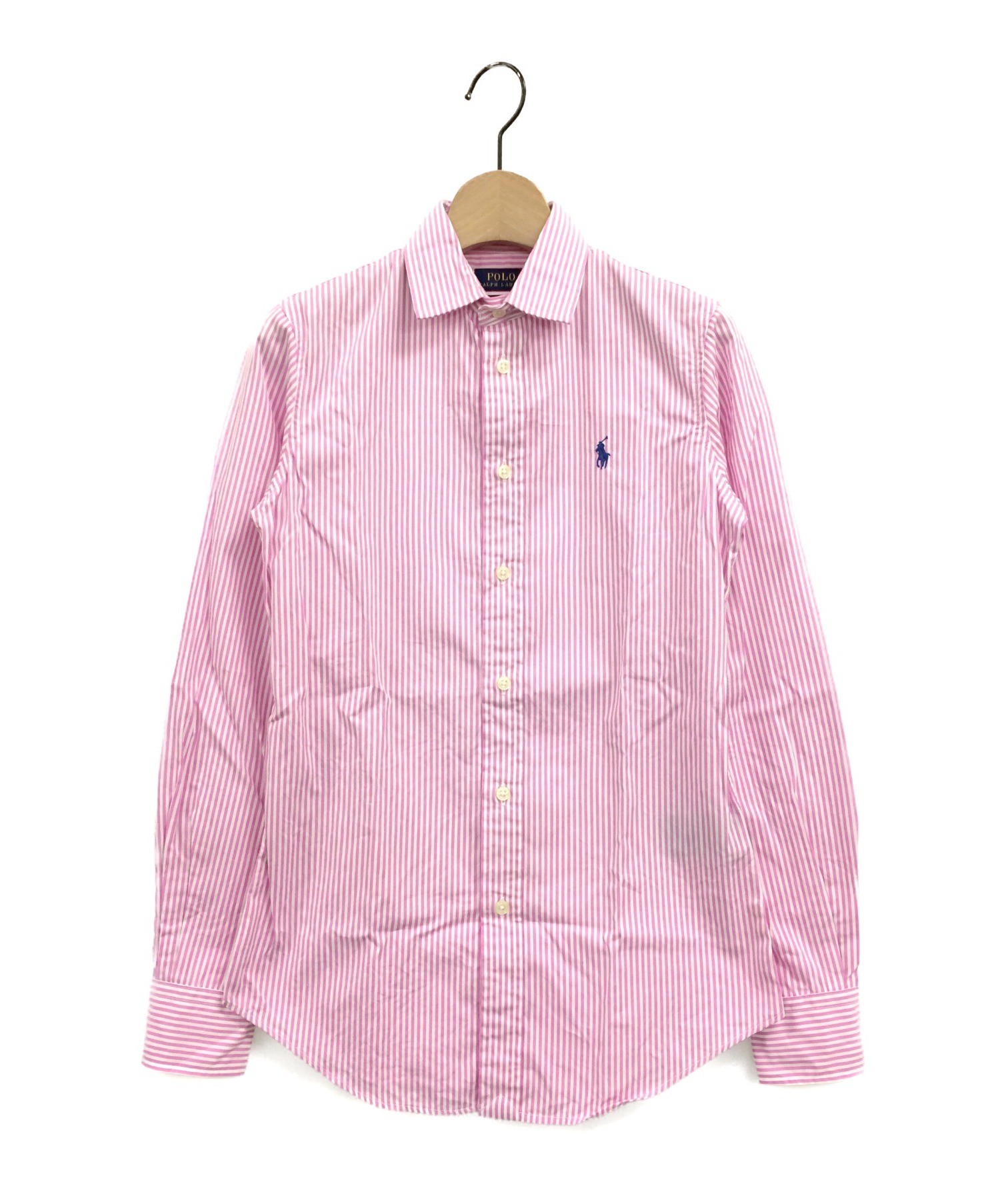 中古 古着通販 Polo Ralph Lauren ポロラルフローレン ストライプシャツ ピンク サイズ 0 150 80a ブランド 古着通販 トレファク公式 Trefac Fashion