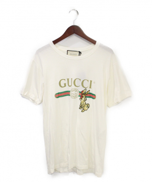 中古 古着通販 Gucci グッチ ラビットアップリケオールドロゴtシャツ オフホワイト サイズ Xs ブランド 古着通販 トレファク公式 Trefac Fashion