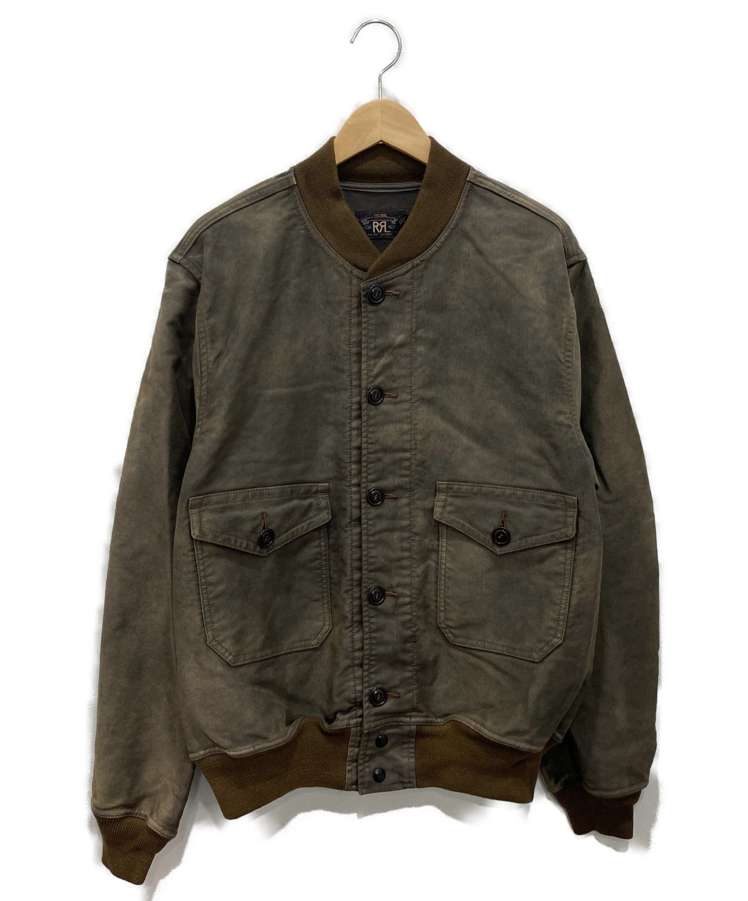 RRL (ダブルアールエル) コットンフライトジャケット オリーブ サイズ:Ｌ