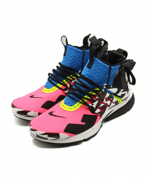 中古 古着通販 Nike ナイキ ハイカットスニーカー ピンク ブルー サイズ 27cm 未使用品 Air Presto Mid Acronym Ah72 600 ブランド 古着通販 トレファク公式 Trefac Fashion