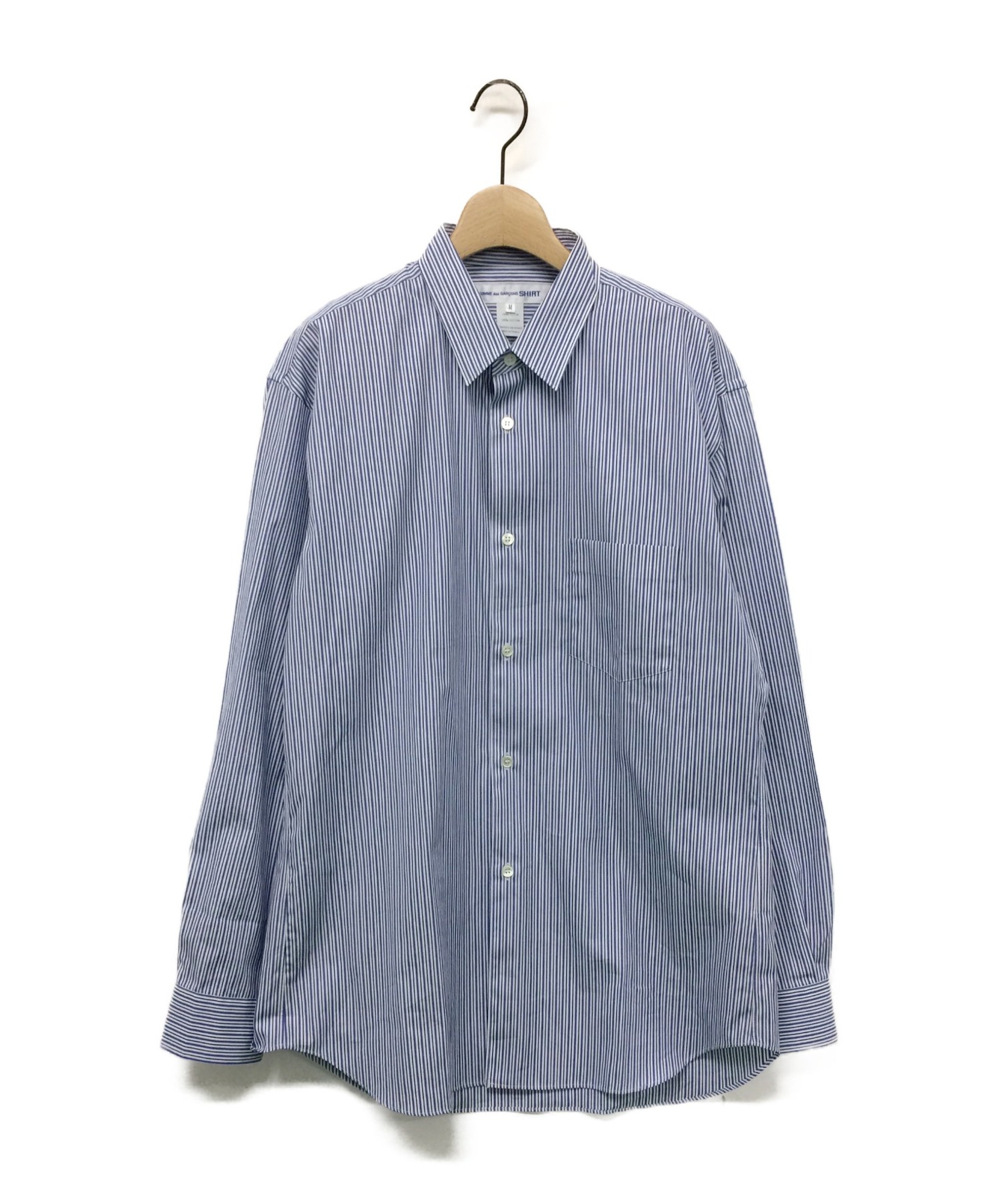 中古 古着通販 Comme Des Garcons Shirt コムデギャルソン シャツ Forever ストライプシャツ ブルー ホワイト サイズ M Cdgs2st ブランド 古着通販 トレファク公式 Trefac Fashion