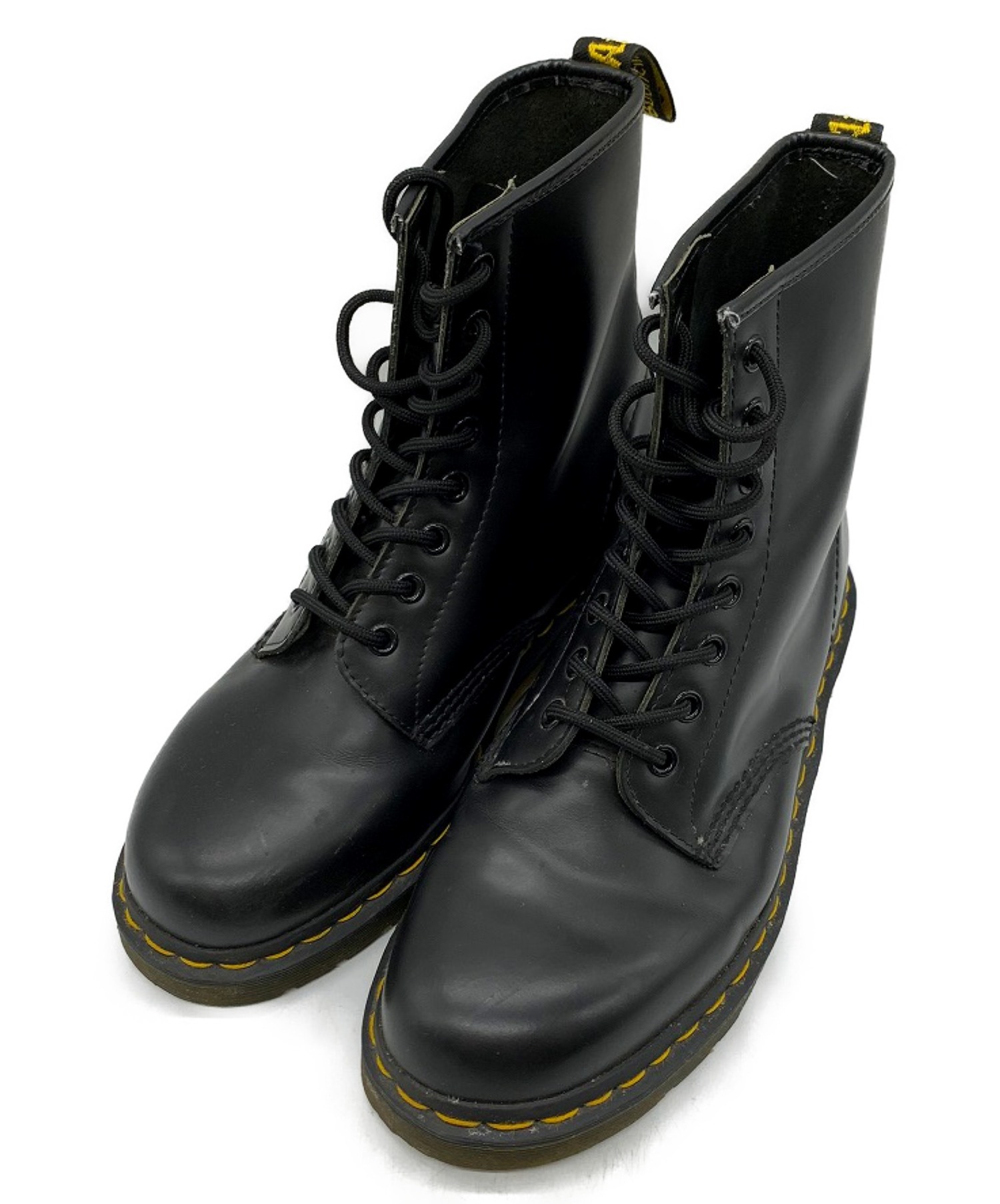 中古 古着通販 Dr Martens ト クターマーチン 8ホールブーツ ブラックイエロー サイズ Size Uk8 1460 8eye Boot ブランド 古着通販 トレファク公式 Trefac Fashion