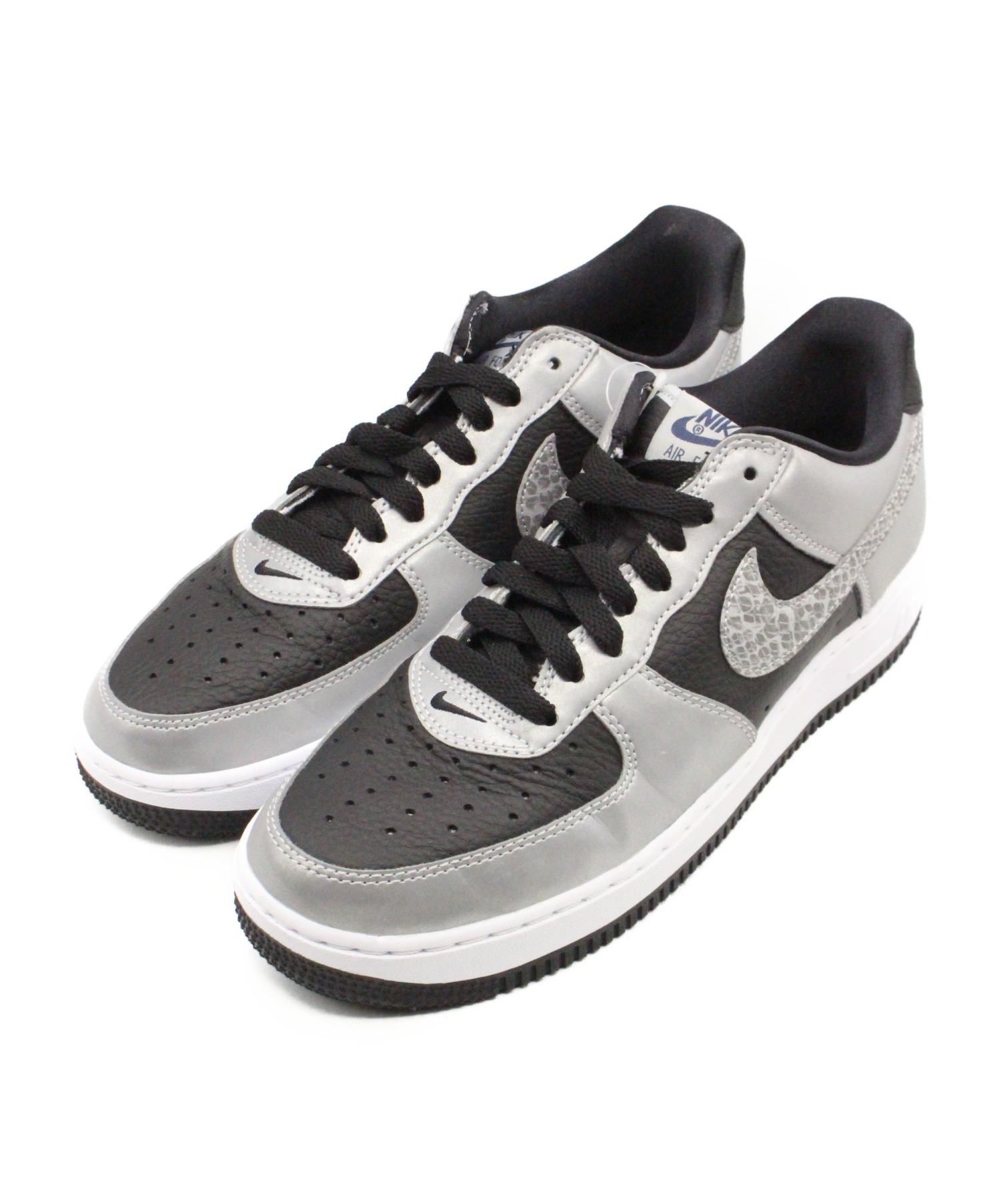 【中古・古着通販】NIKE (ナイキ) AIR FORCE 1 SILVER SNAKE ブラック×シルバー サイズ:26.5cm 未使用品