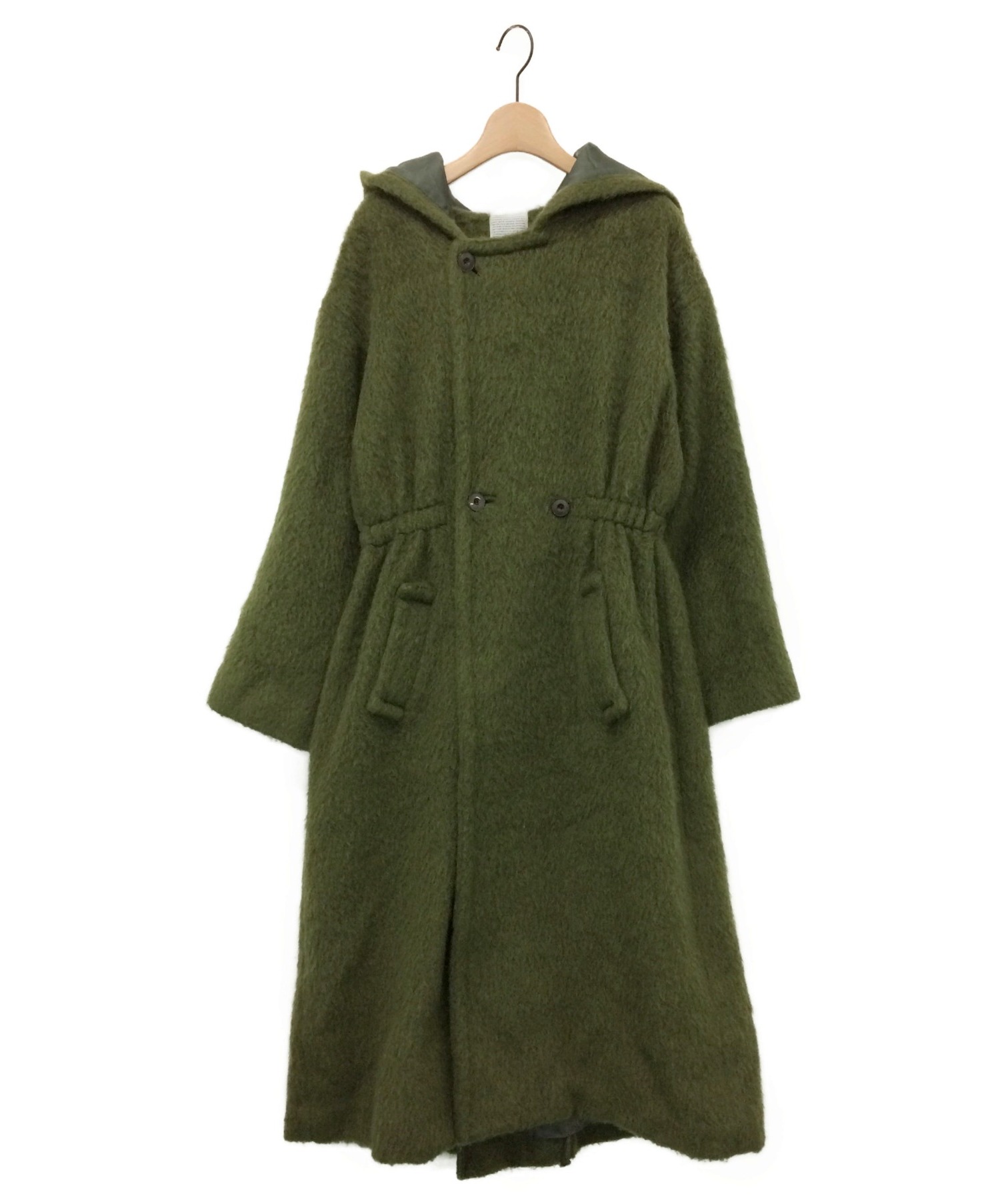 FILL THE BILL (フィルザビル) SHAGGY HOOD LONG COAT グリーン サイズ:F