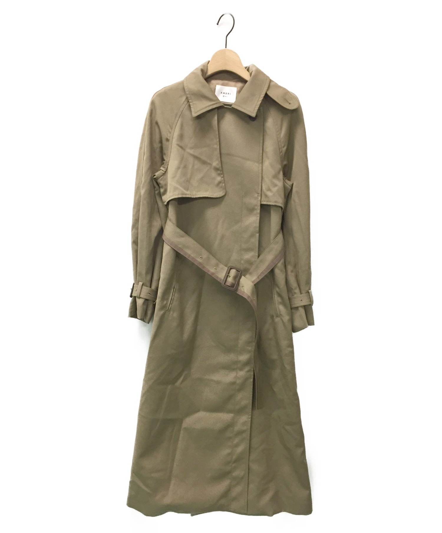 バスト Ameri - MINIMAL FLARE LONG TRENCH COAT アメリヴィンテージの