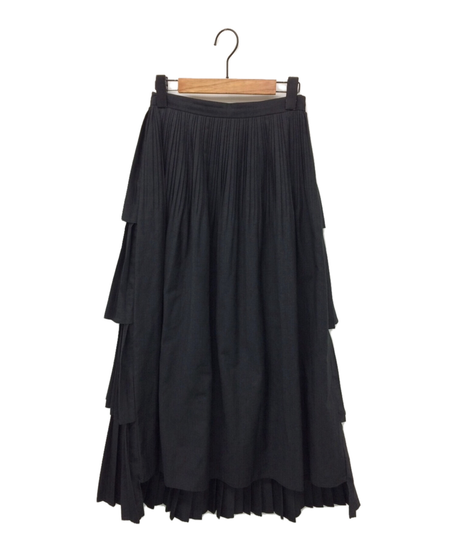 深緑(ふかみどり) CLANE W FACE PLEATS SKIRT - 通販 - lagosulfit.com.br