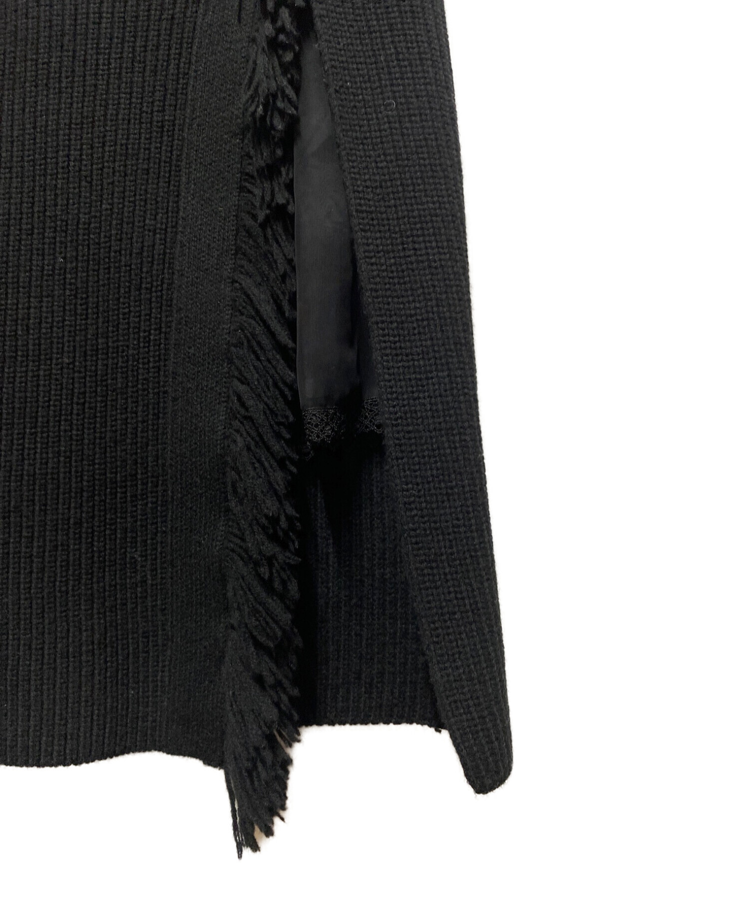 sacai ニット スカート サイズ1 黒 ブラック-