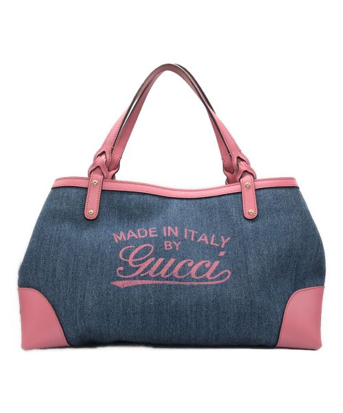 中古・古着通販】GUCCI (グッチ) クラフトデニムトートバッグ ブルー