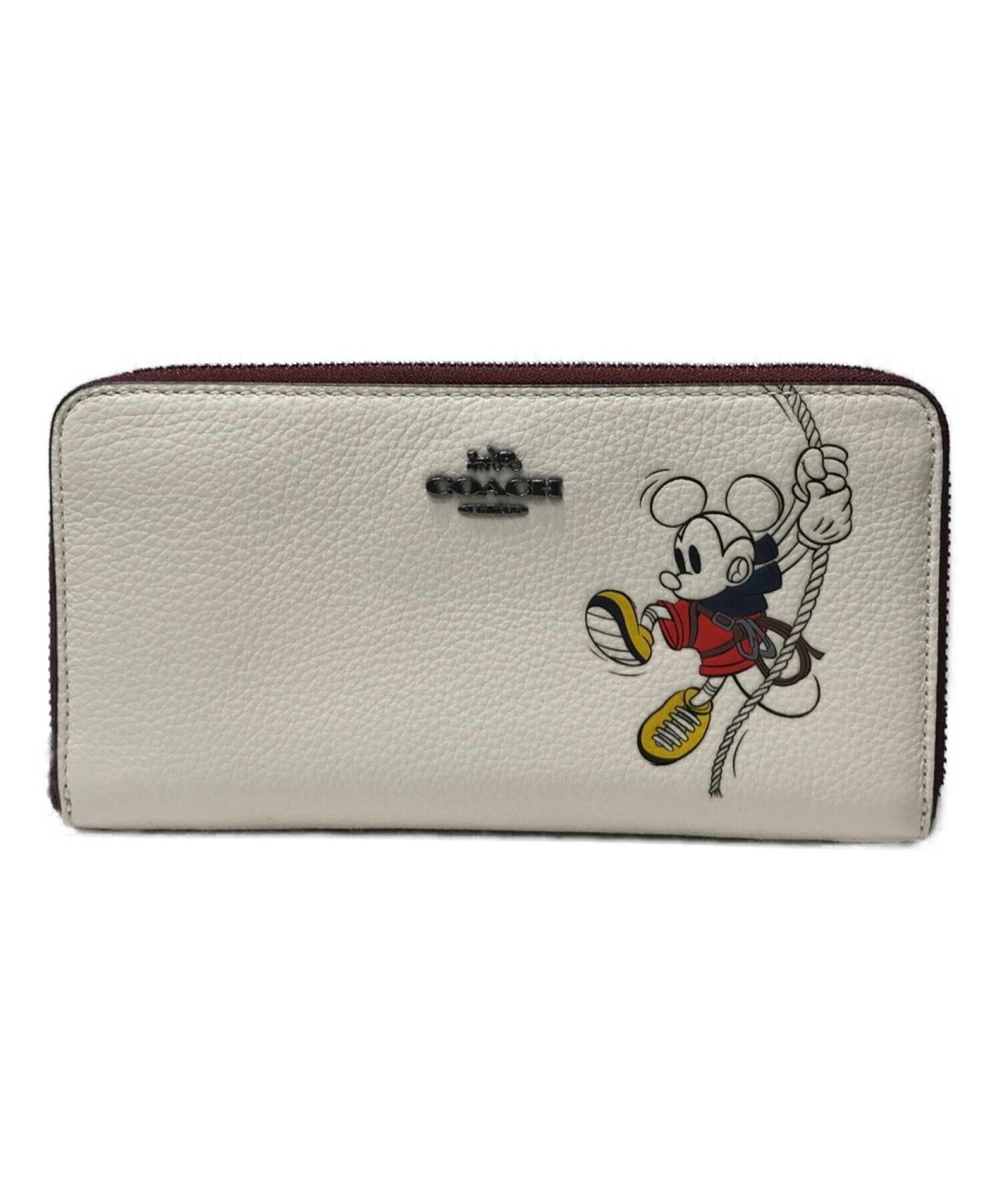 中古 古着通販 Coach Disney コーチ ディズニー アコーディオン ジップ アラウンド 長財布 アイボリー ブランド 古着通販 トレファク公式 Trefac Fashion