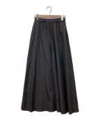 ESLOWエスロー）の古着「FRONT DRAPE SKIRT」｜チャコールグレー