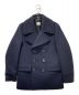 BURBERRY LONDON（バーバリー ロンドン）の古着「WOOL BLEND PEACOAT」｜ネイビー