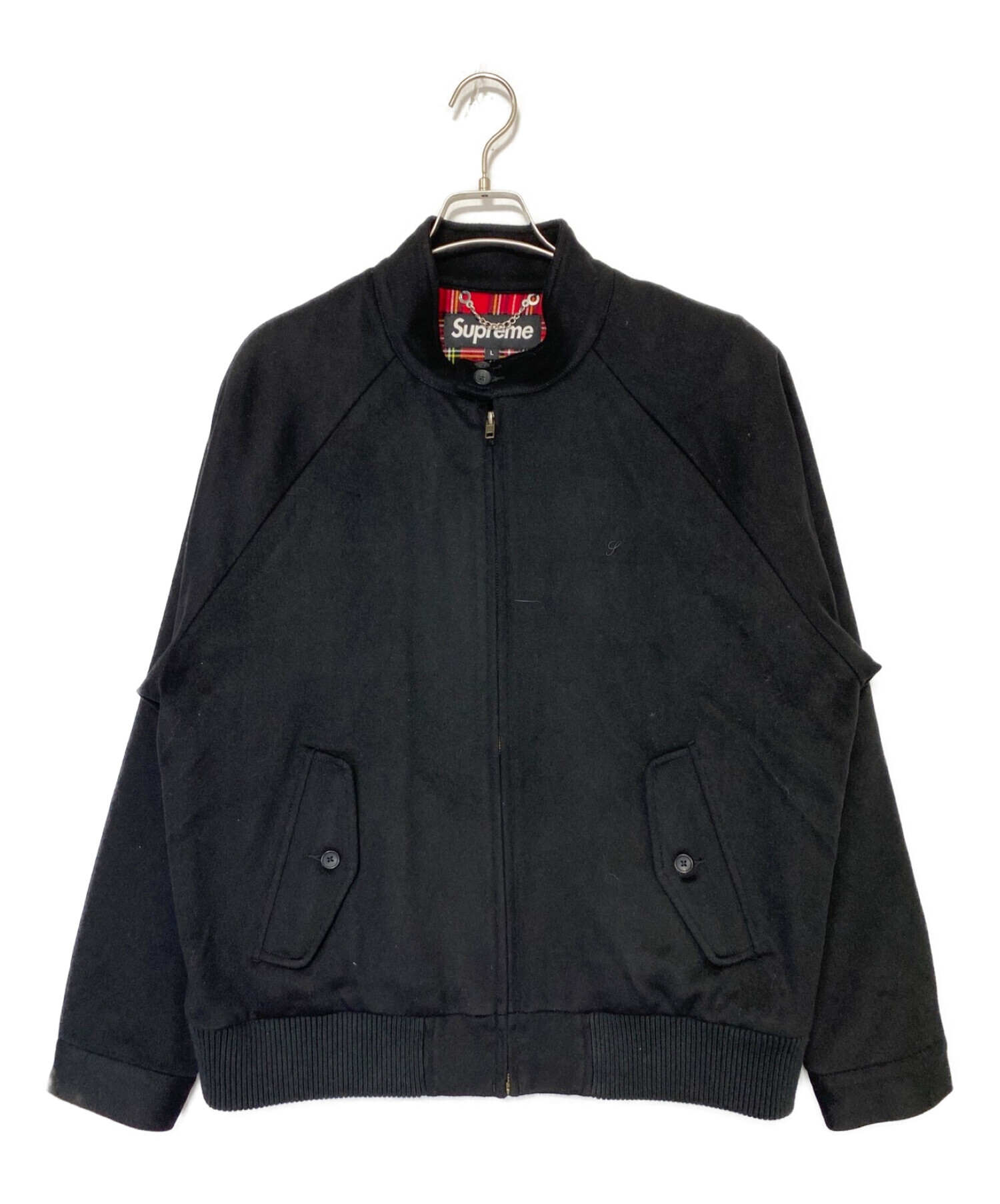 SUPREME (シュプリーム) Loro Piana Wool Harrington Jacket ブラック サイズ:Ｌ