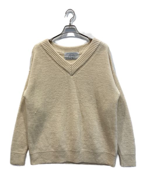 oldderby Knitwear（オールドダービーニットウェア）oldderby Knitwear (オールドダービーニットウェア) Vネックニット アイボリー サイズ:-の古着・服飾アイテム