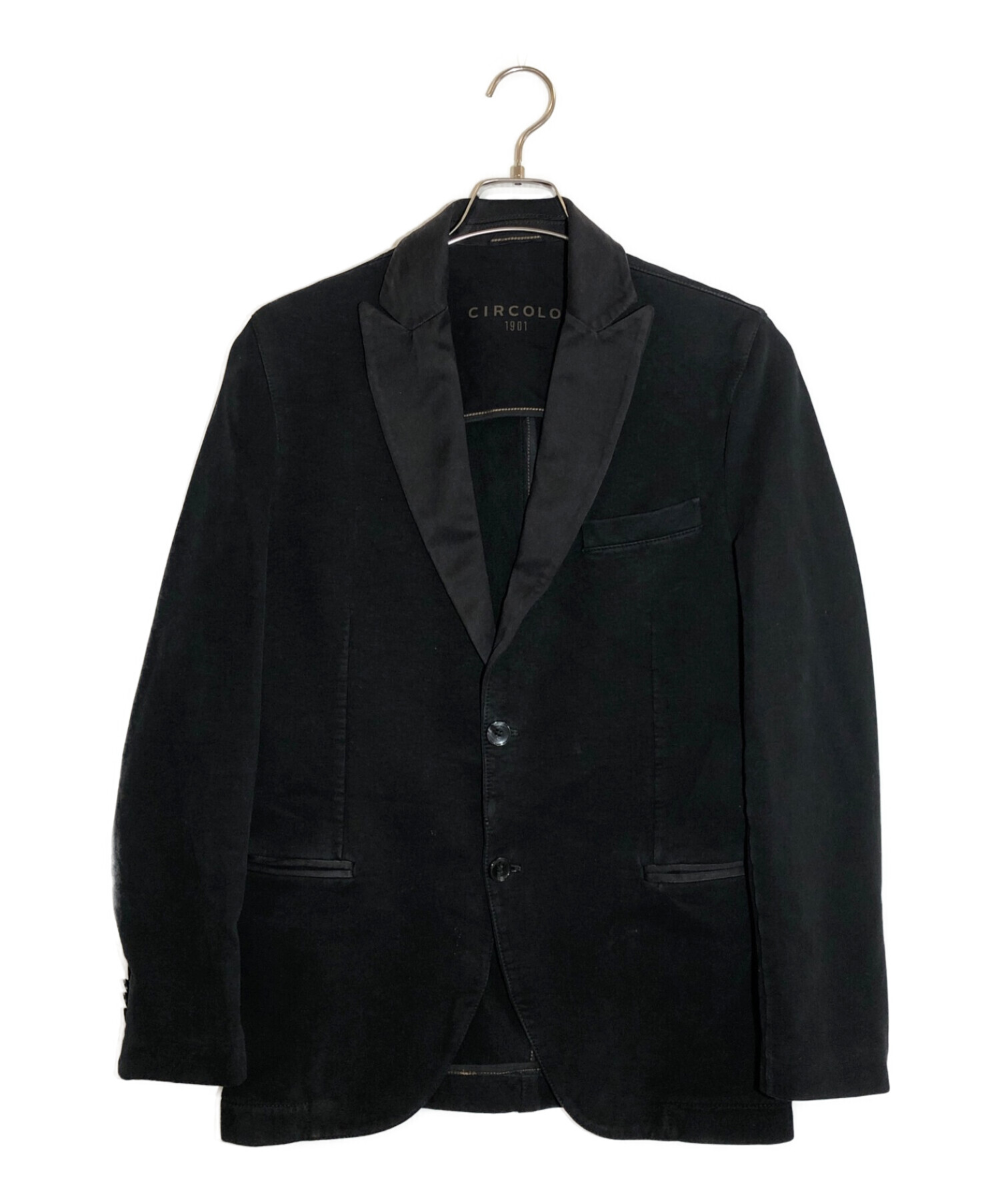 CIRCOLO 1901 (チルコロ1901) コットンジャージージャケット ブラック サイズ:46