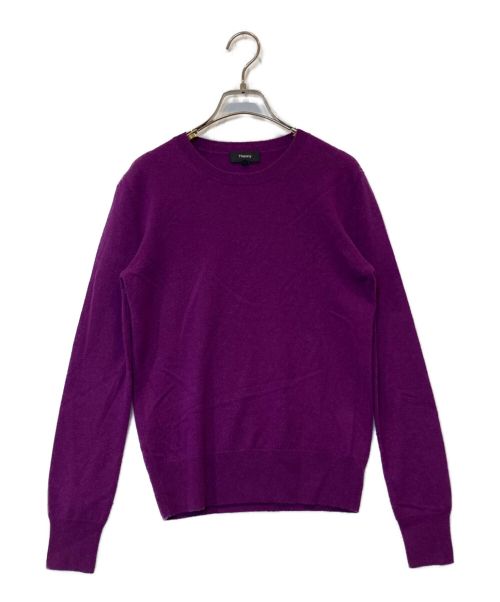 theory（セオリー）theory (セオリー) New Basic Cashmere Crew Neck PO パープル サイズ:Sの古着・服飾アイテム