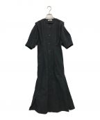CASA FLINEカーサフライン）の古着「マーメイドワークドレス」｜ブラック