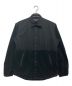COMME des GARCONS HOMME（コムデギャルソン オム）の古着「エステルレーヨンフリース×綿ナイロンタッサー スナップシャツ」｜ブラック