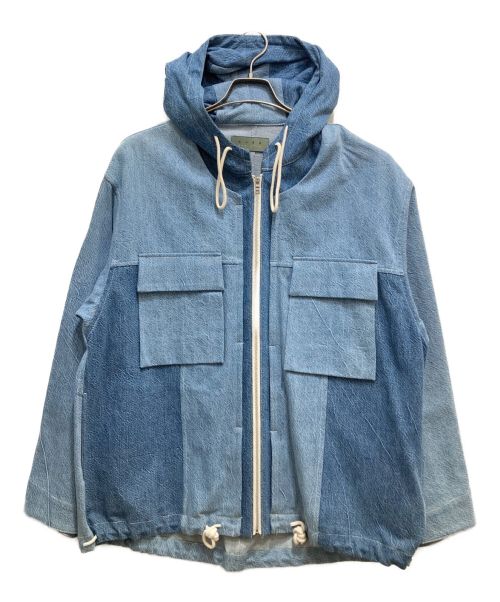 KURO（クロ）KURO (クロ) REMAKE DENIM PARKA BLOUSON インディゴの古着・服飾アイテム