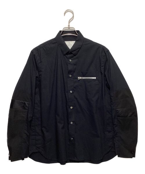 sacai（サカイ）sacai (サカイ) Typewriter Grosgrain Shirt ブラック サイズ:1の古着・服飾アイテム