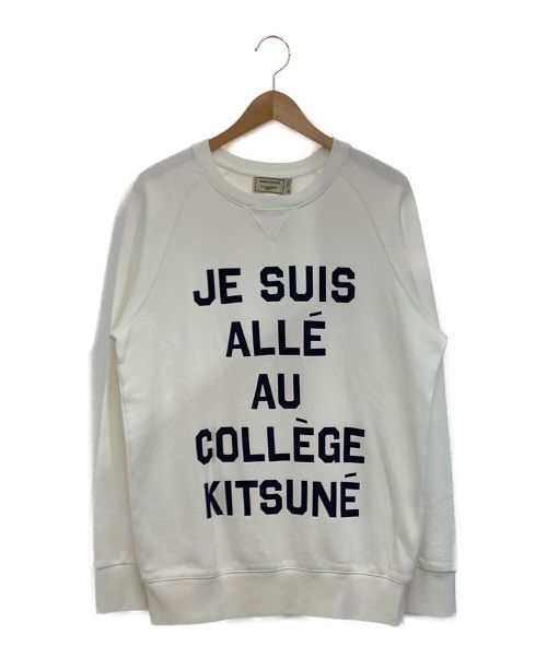 maison kitsune（メゾンキツネ）maison kitsune (メゾンキツネ) スウェット ホワイト サイズ:Mの古着・服飾アイテム