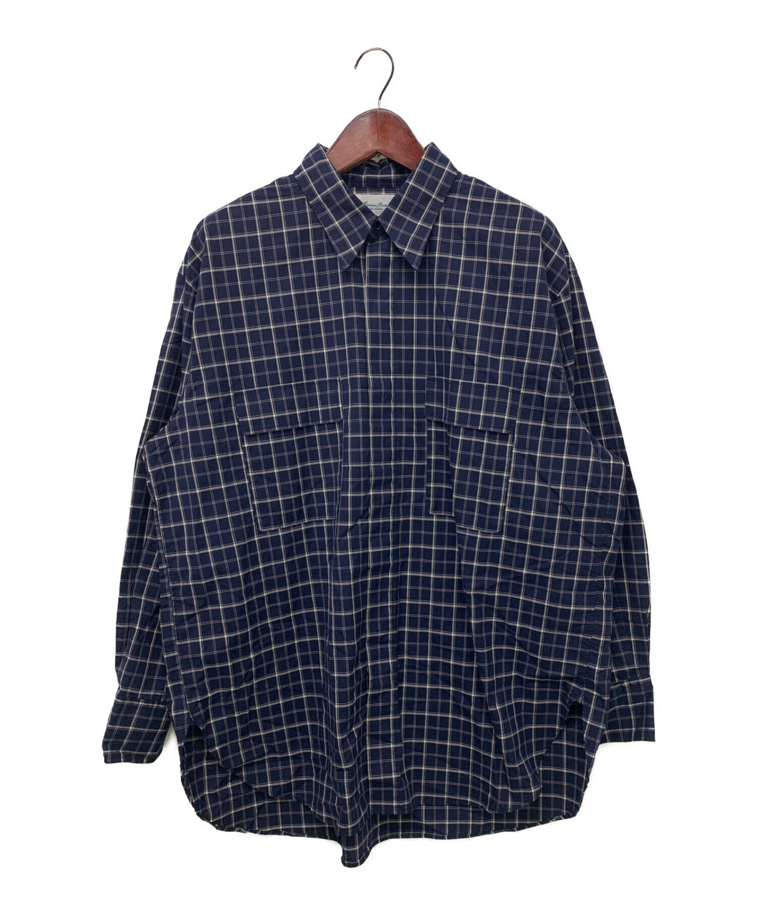 Marvine Pontiak Shirt Makers (マーヴィンポンティアックシャツメイカーズ) Fly Front 3 Button SH  ネイビー サイズ:-