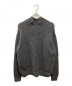 AURALEEオーラリー）の古着「SUPER FINE WOOL AIRY KNIT V-NECK P/O」｜グレー