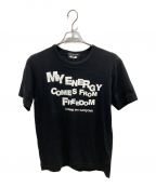 COMME des GARCONSコムデギャルソン）の古着「MY ENERGY COMES FROM FREEDOM TEE」｜ブラック