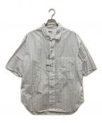 MHLエムエイチエル）の古着「WASHED STRIPE COTTON SS SHIRT」｜ホワイト