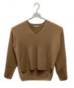 AURALEEオーラリー）の古着「SUPER FINE WOOL RIB KNIT V NECK P/O」｜ブラウン