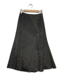 STEVEN ALAN（スティーブンアラン）の古着「RANDOM DOT LONG SKIRT」｜ブラック