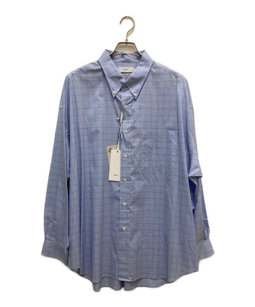 Graphpaper（グラフペーパー）Graphpaper (グラフペーパー) Thomas Mason Oversized B.D Shirt ブルー サイズ:Fの古着・服飾アイテム