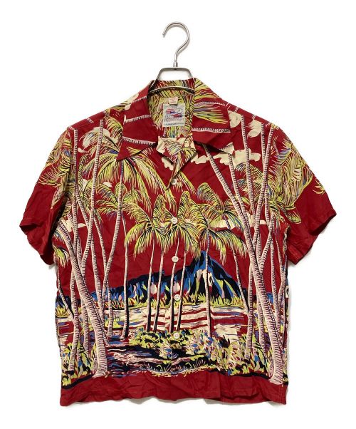 Duke Kahanamoku（デュークカハナモク）DUKE KAHANAMOKU (デュークカハナモク) アロハシャツ / RAYON S/S レッド サイズ:Mの古着・服飾アイテム