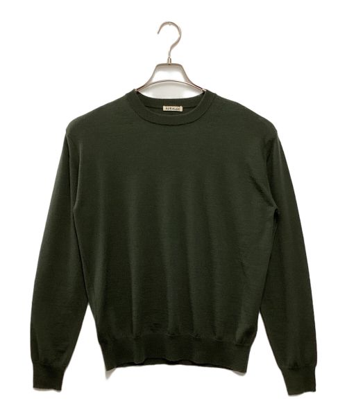 AURALEE（オーラリー）AURALEE (オーラリー) WOOL CASHMERE CREWNECK KNIT グリーン サイズ:4の古着・服飾アイテム