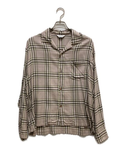 UNUSED（アンユーズド）UNUSED (アンユーズド) RAYON CHECK SHIRT ベージュ サイズ:1の古着・服飾アイテム