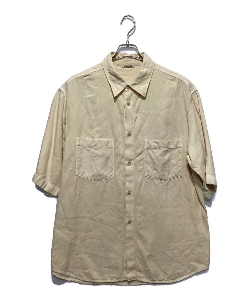 AURALEE（オーラリー）AURALEE (オーラリー) WASHI DUCK CANVAS HALF SLEEVED SHIRTS イエロー サイズ:4の古着・服飾アイテム