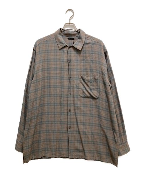 leno（リノ）LENO (リノ) OPEN COLLAR SHIRT ブラウン サイズ:2 未使用品の古着・服飾アイテム