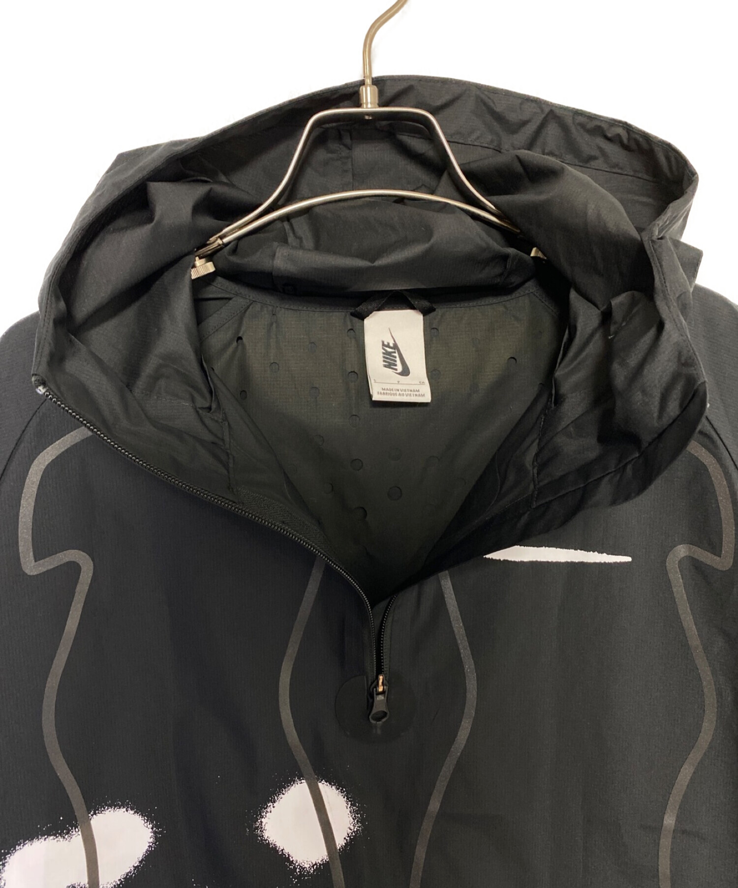 NIKE×OFF WHITE (ナイキ×オフホワイト) 空調服ジャケット ブラック×ホワイト サイズ:S