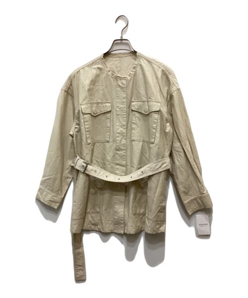 Spick and Span（スピックアンドスパン）Spick and Span (スピックアンドスパン) ベルテッドミリタリージャケット ベージュ サイズ:36の古着・服飾アイテム